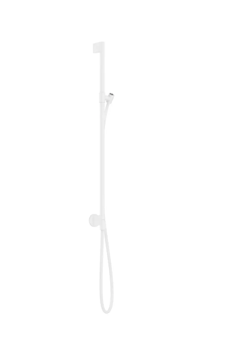 Brausestange mit Wandanschluss und Brauseschlauch in Mattweiß, montierbar an der Wand, von AXOR, ideal für Badezimmeranwendungen.